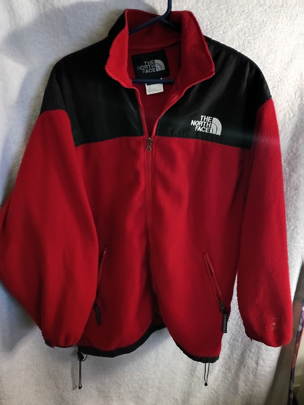 The North Face Red and Black Fleece Jacket
